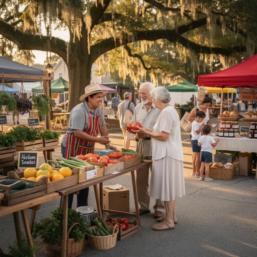 Местные ремесленники предлагают уникальные сезонные продукты на ярмарке.